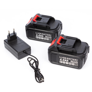 Soplador con 22500rpm y 2 baterías de 13000 mAh. Salida del aire de 10 m³/min.