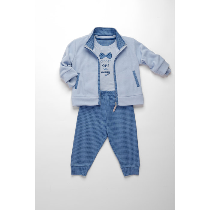 Completo tre pezzi neonato tony in caldo cotone Noidinotte