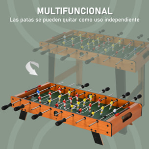 Mesa de Futbolín MDF Acero Inoxidable 84,5x40x61,2 cm Negro