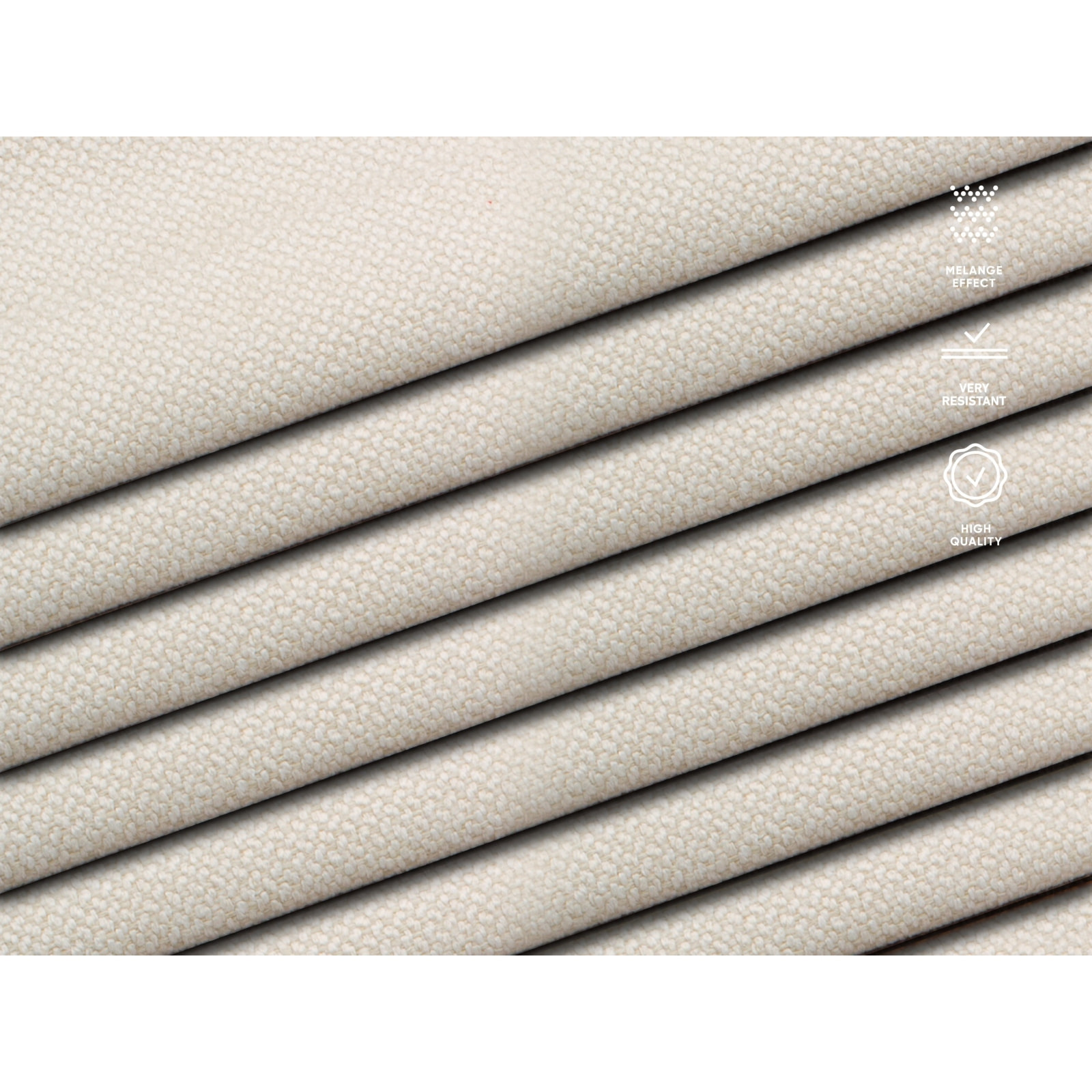 Canapé d'angle droit modulable "Olivier" 4 places en tissu structurel beige clair