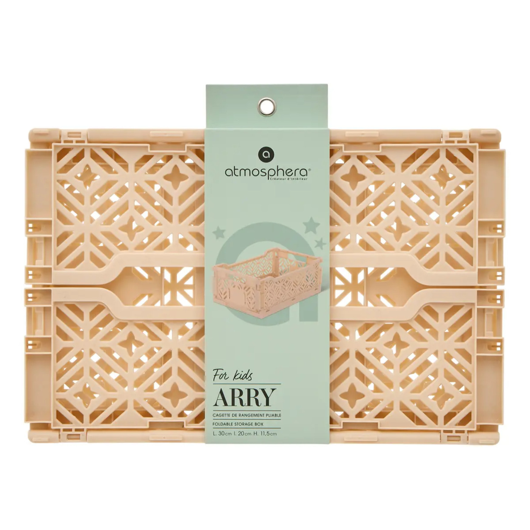 Cagette pliable Arry 30x20cm jaune