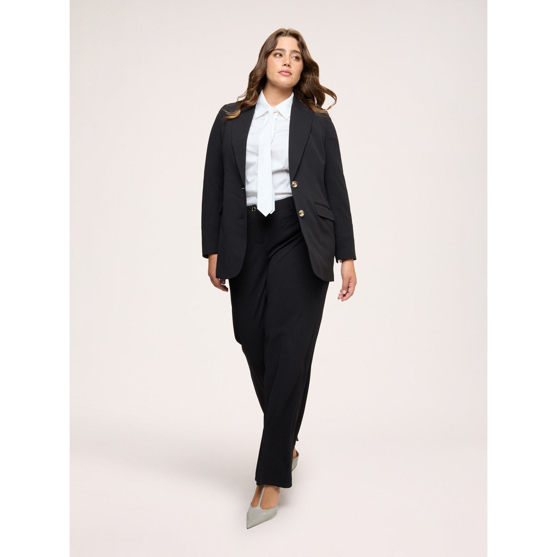 Fiorella Rubino - Blazer strutturato in tessuto stretch - Nero