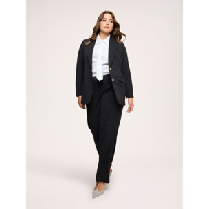 Fiorella Rubino - Blazer strutturato in tessuto stretch - Nero