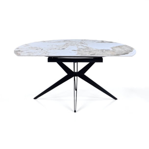 Tomasucci Table extensible rectangulaire/ronde FACT ONICE MARBRE - GRIS