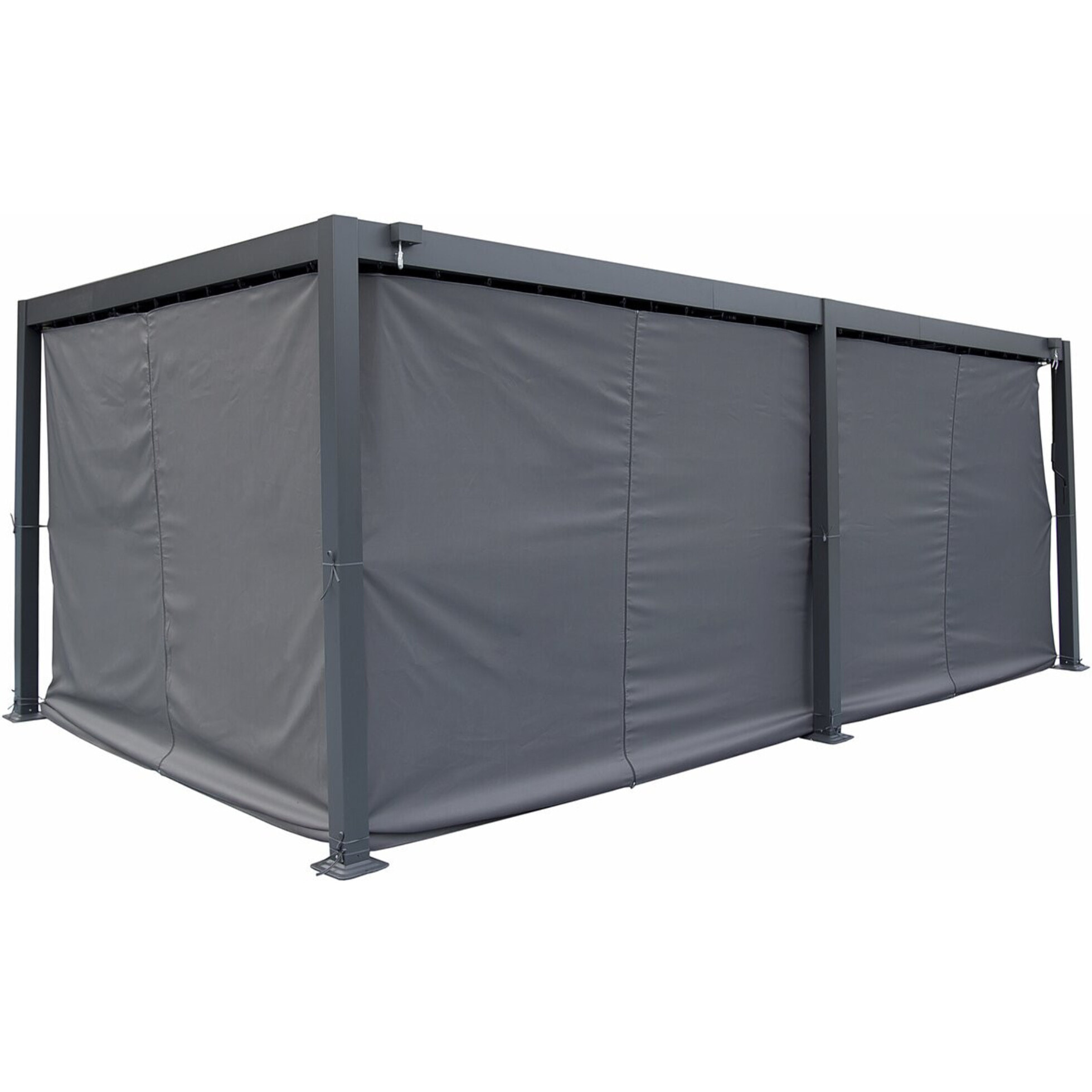 Rideau pour pergola bioclimatique "Kensington" - 3 x 5 m - Gris