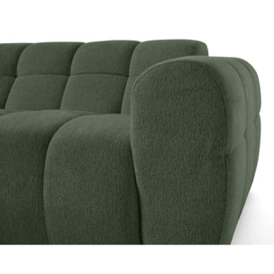 Ray - canapé d'angle gauche - 4 places - en tissu texturé - Vert