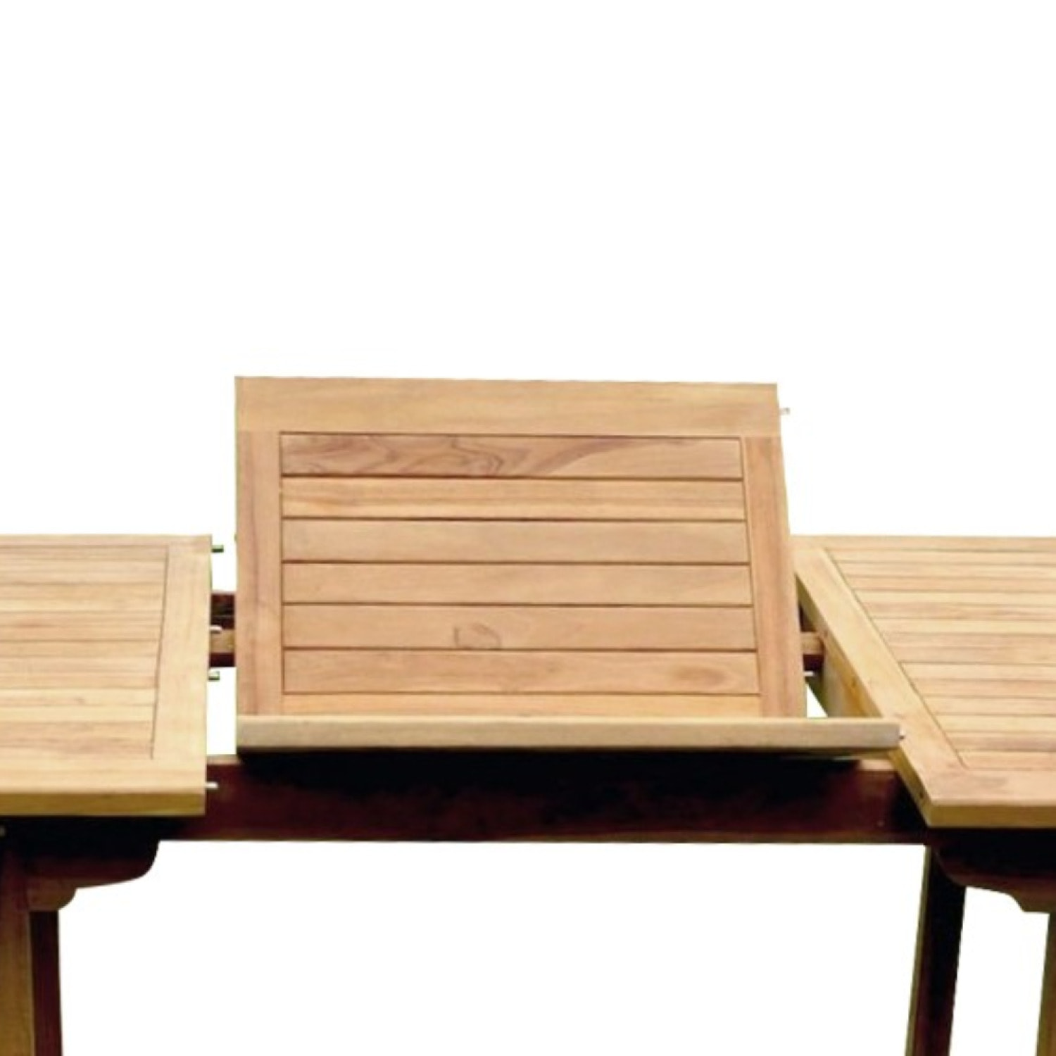 ADAGNA Salon de jardin Teck 10 places Table rectangulaire 6 chaises 2 fauteuils