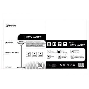 Estufa de exterior con pie tipo farola HEATY LAMPY PURLINE