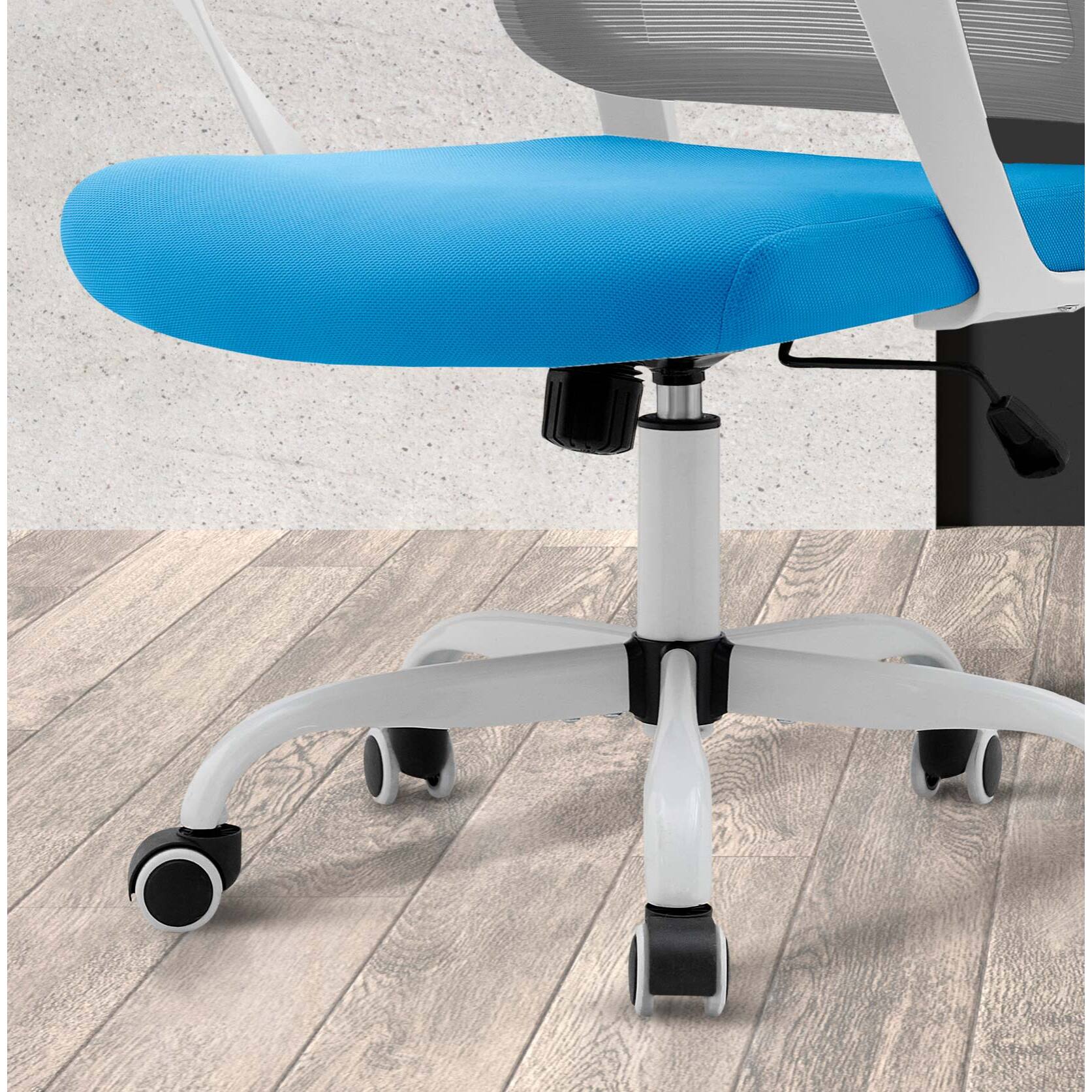 Silla de estudio Noah tela azul y gris 109x59x56 cm
