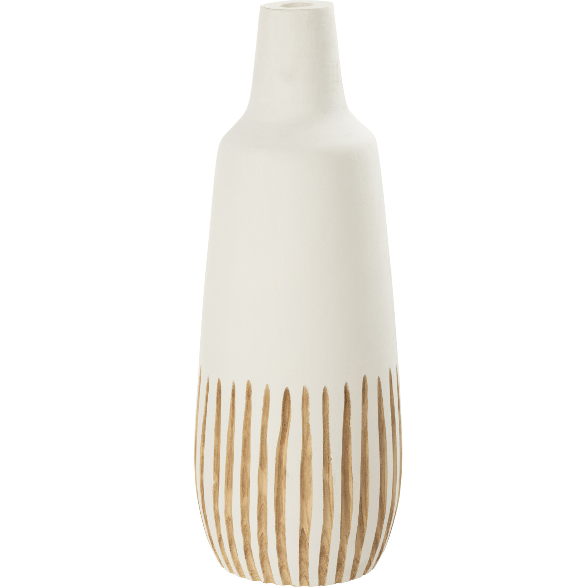 J-Line vase Ying - bois - blanc - large - 56 cm de hauteur