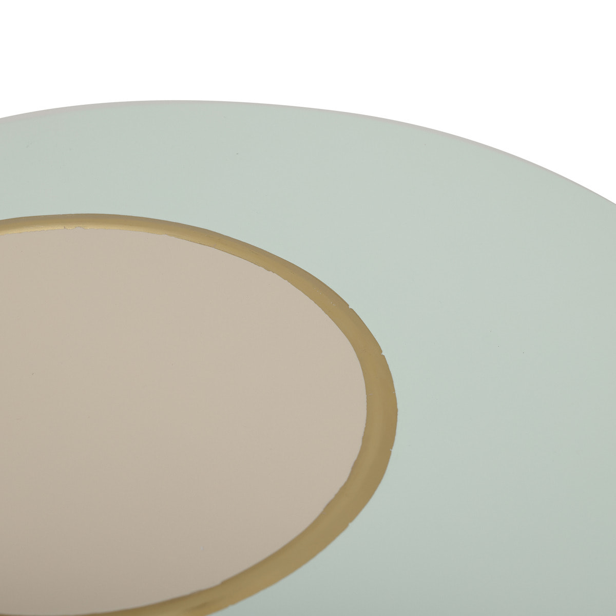 Tavolino da salotto Morrison in metallo menta e oro