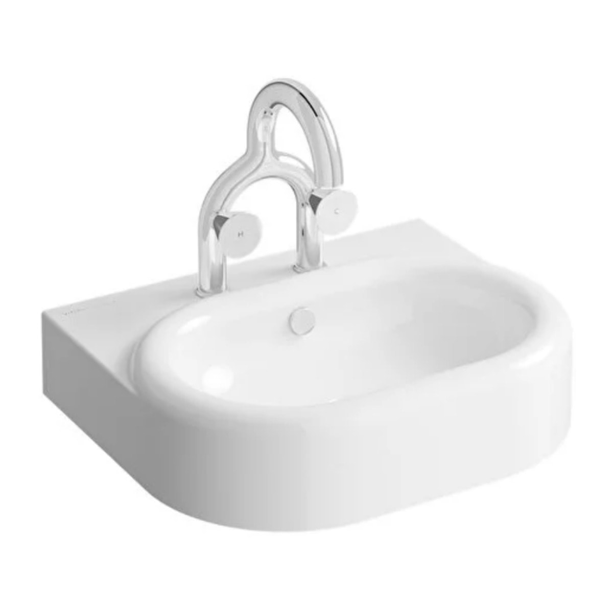 Lavabo VITRA Liquid 60 cm 2 trous avec trop-plein