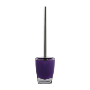 Brosse wc avec support Acrylique & Inox TAHITI Violet MSV