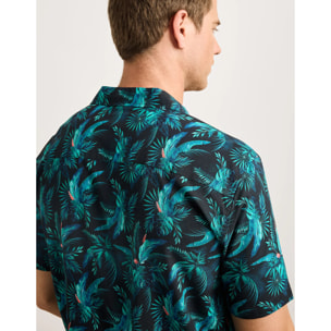 Camisa Manga Corta Azul Marino - Amazono