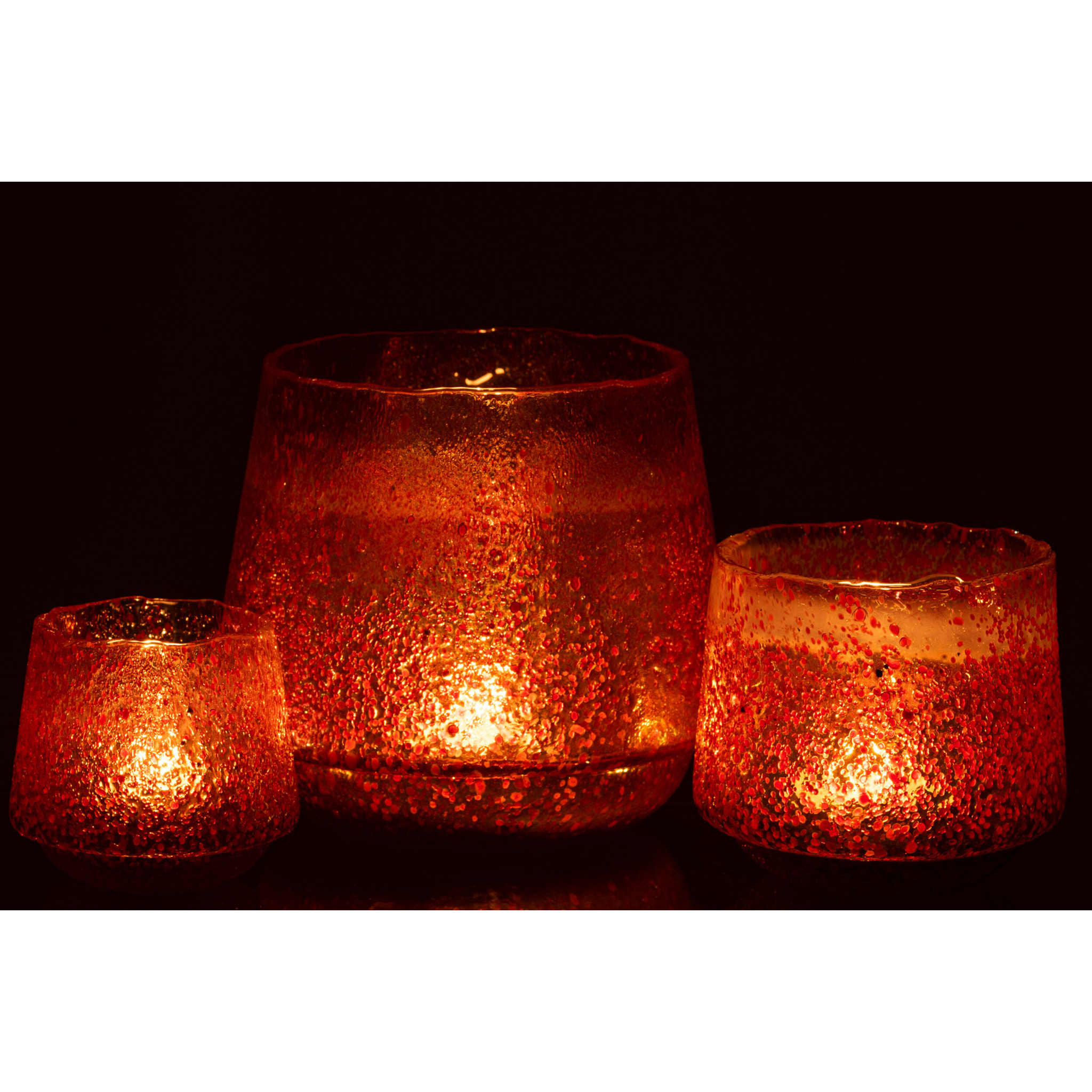 J-Line photophore Pois - verre - orange - large