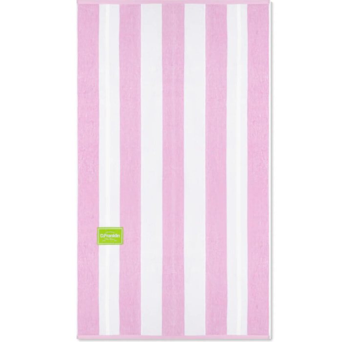 Toalla Estampado Rayas Old Money Jacquard Velour Beach Towel Rosa / Blanco D.Franklin