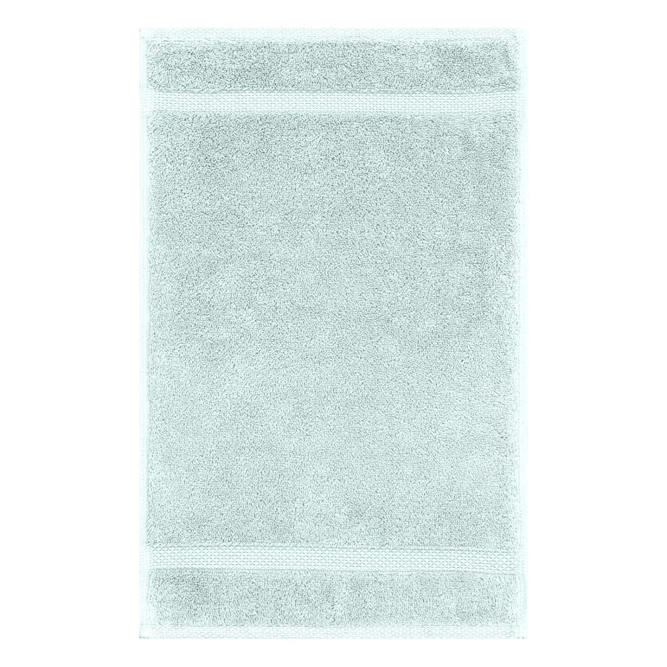 Serviette invites pur coton 550 g/m² uni bleu Elea glacier