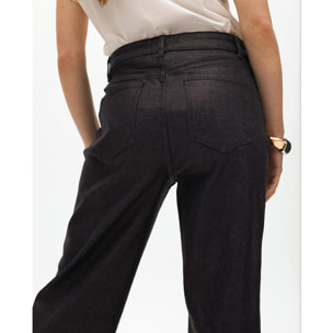 Jeans ampio effetto coated