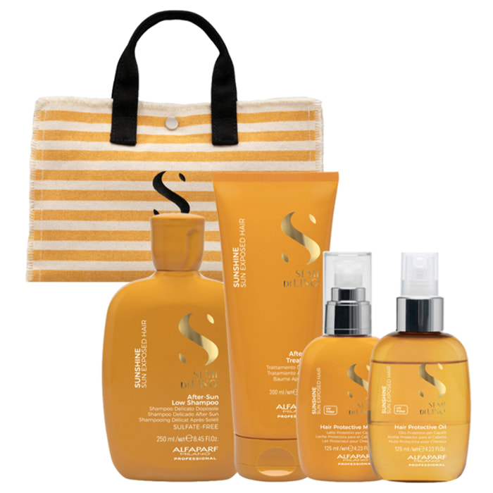 ALFAPARF MILANO SDL Kit Sunshine Shampoo 250ml + Treatment 200ml + Protective Milk 125ml + Oil 125ml