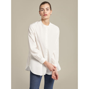 Elena Mirò - Camicia in cotone stretch - Bianco