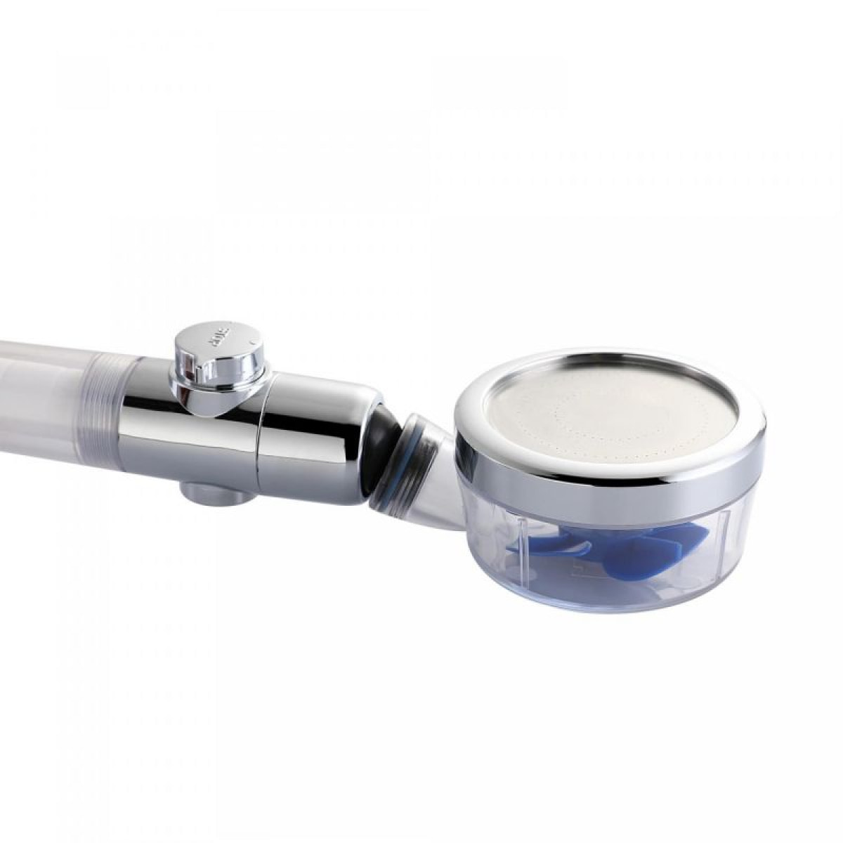 Douchette à haute pression et turbocompresseur filtrant mate bleu Herzberg HG8086-MBLU
