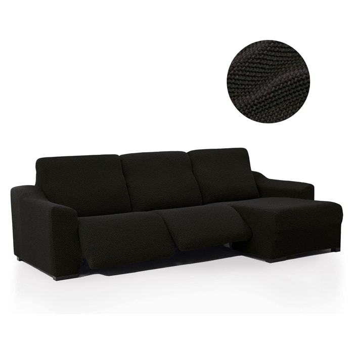 Funda para Chaise Longue derecho (visto de frente ) brazo corto SÚPER ELÁSTICA con RELAX modelo HELENA