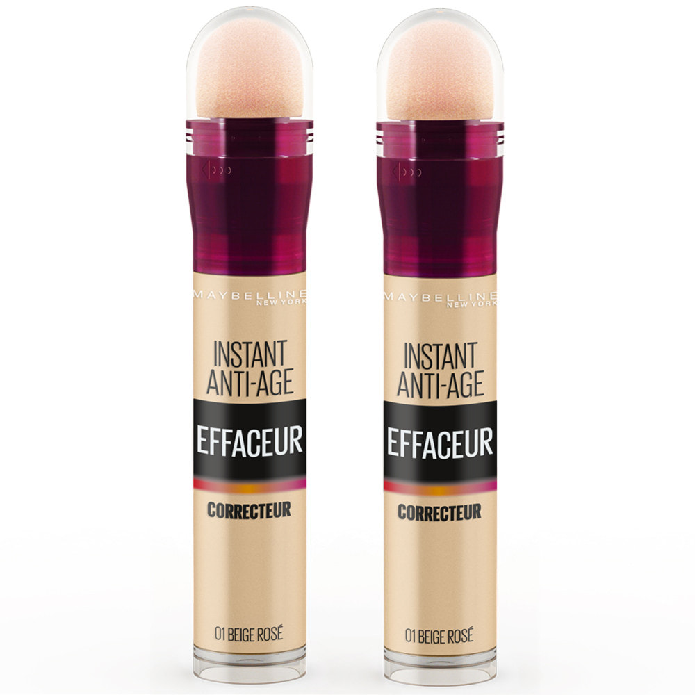 Maybelline New York Lot De 2 L'Effaceur Correcteur 01 Beige Rose