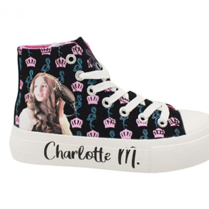 Scarpe Sneakers Alte Charlotte M Nere Lei Easy Shoes NERO