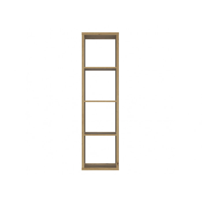 Etagère colonne 4 casiers décor en bois H.142 cm - 6 coloris - MAURO