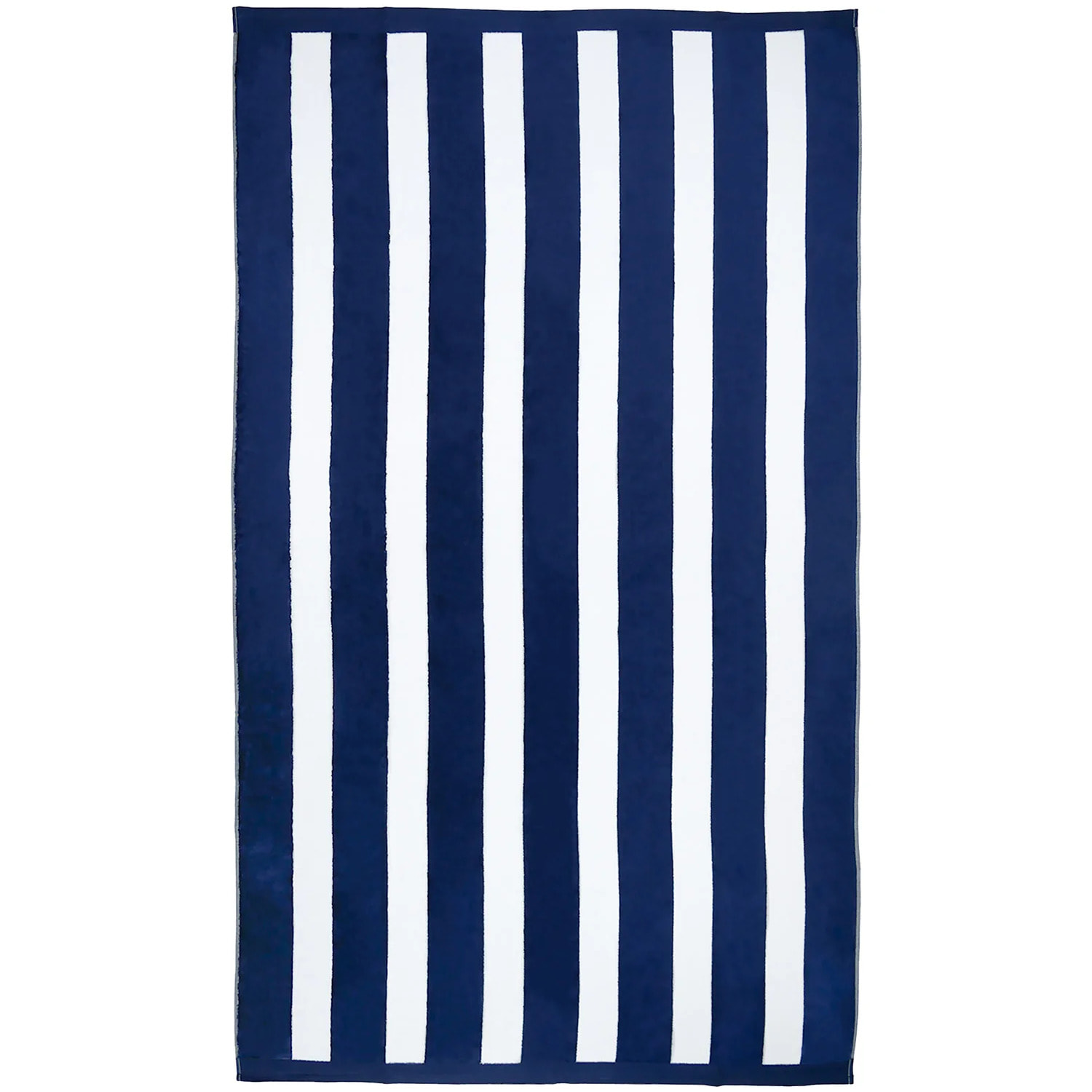 Serviette de plage éponge velours Jacquard - Bahia Bleu Marine - 100x175cm - 470g/m²