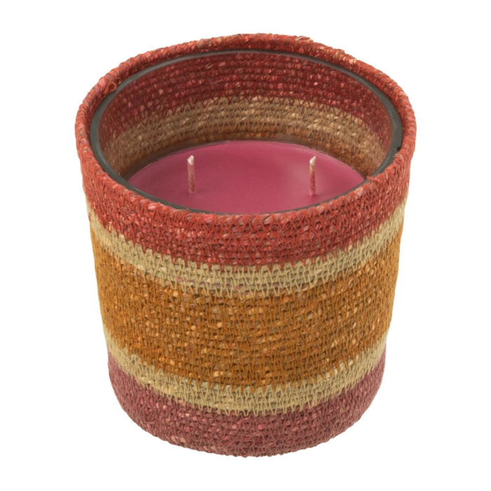 J-Line bougie parfumée Panier - Tender Rose - bordeaux - small - 45H