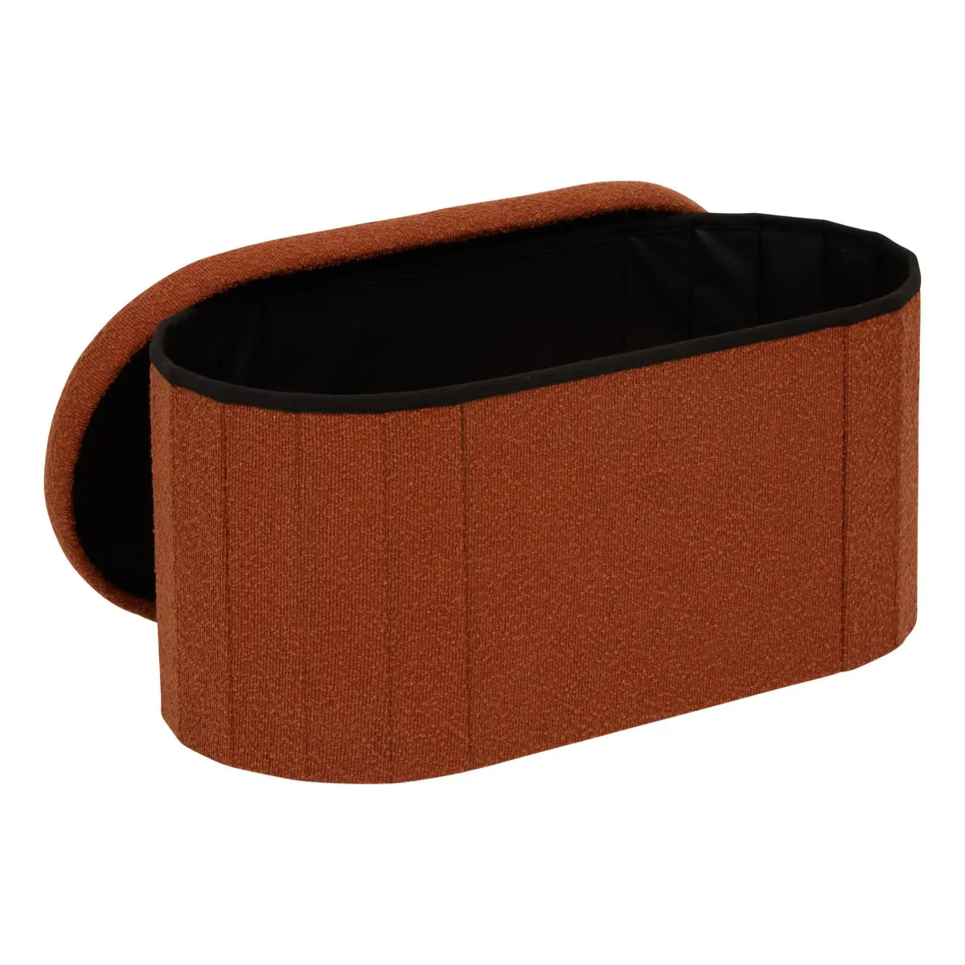 Pouf Fink ovale pliable 38x76cm ambre