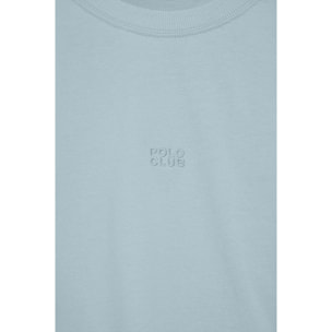 Maglietta blu chiaro Danae con logo ricamato