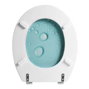 Abattant wc MDF MOANA Bleu - Charnières Inox MSV