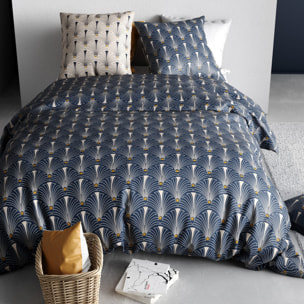 Parure Housse De Couette 3pcs 100% Coton 57fils Paon