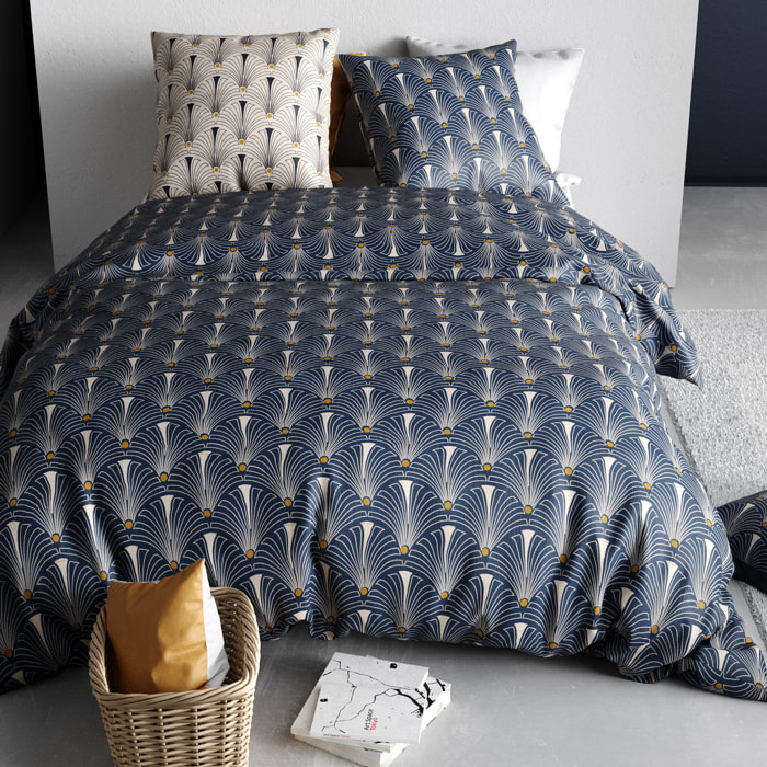 Parure Housse De Couette 3pcs 100% Coton 57fils Paon