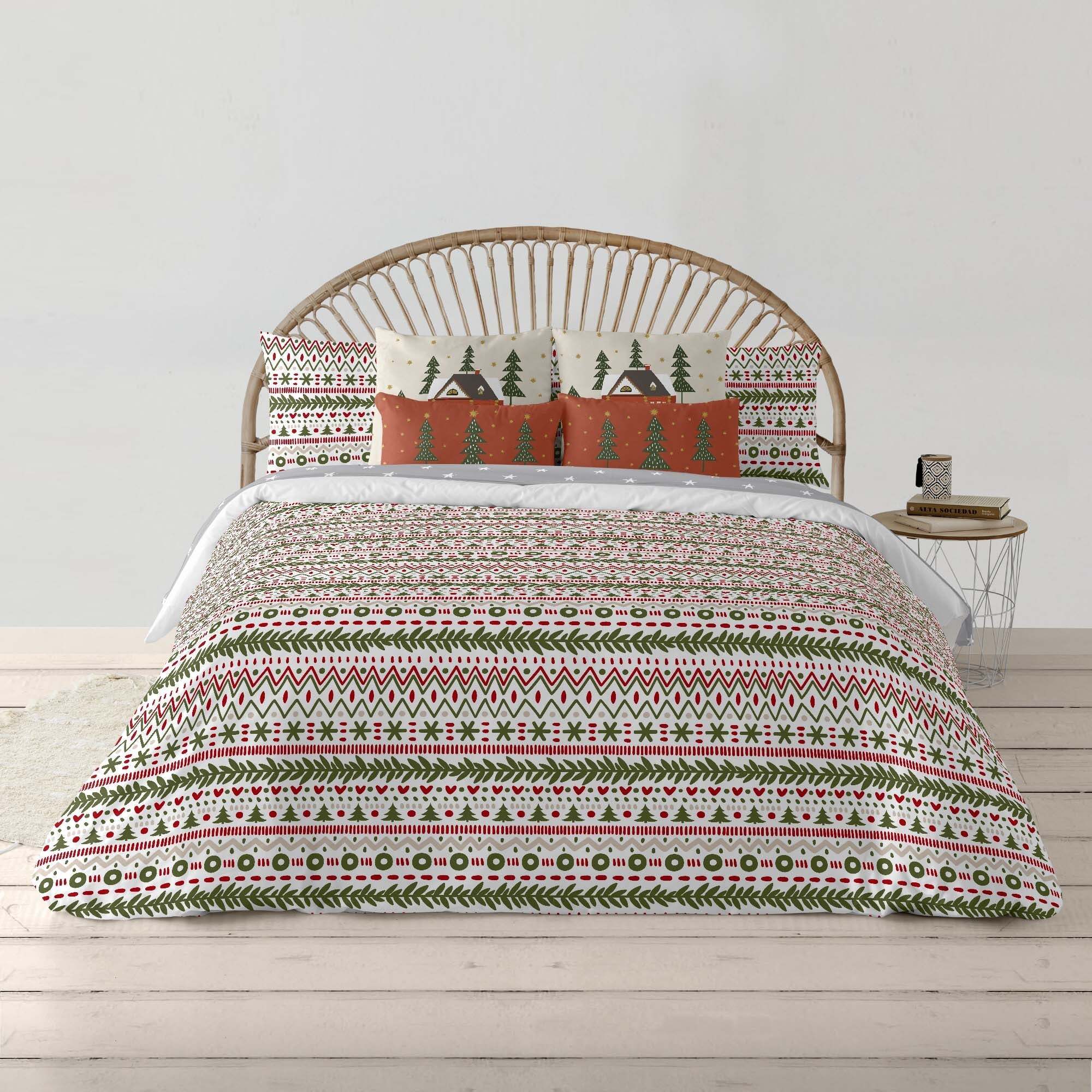 Housse de couette avec pressions 100% coton Merry Christmas 16