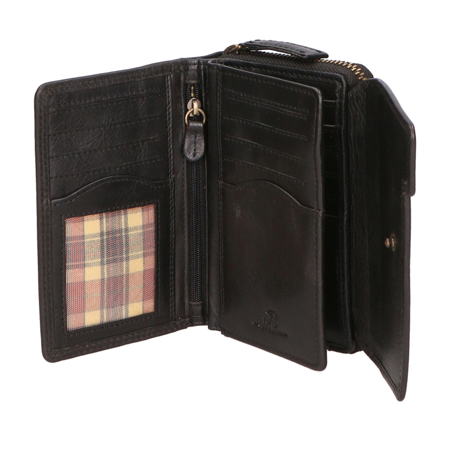 Portafoglio unisex in vera pelle - Modello False - 100% pelle di vacchetta - 14.0 x 9.0 x 3.0 cm