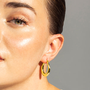 Pendientes de 27mm de diáemtro acabado oro amarillo de 18K