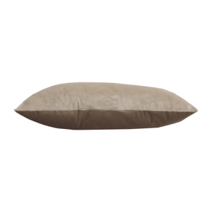 Coussin en velours avec zip déco - Naturel