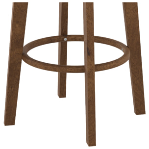 Tabouret de bar Vahina noir et bois foncé 66 cm (lot de 2)