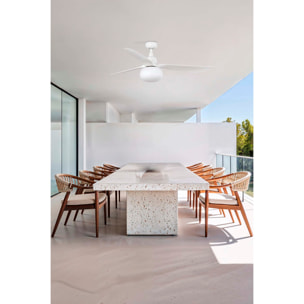 OUTWOOD L Ventilatore a soffitto bianco IP44 1X27