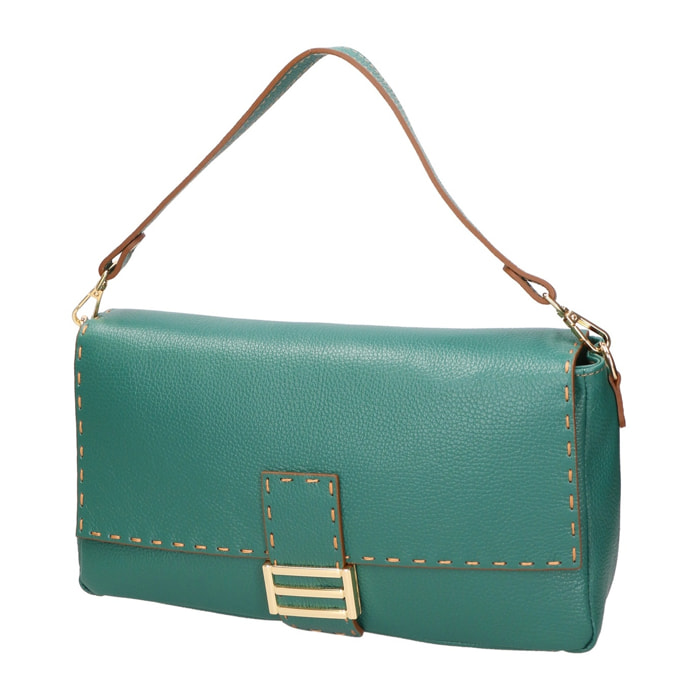 Borsa a spalla da donna - Modello Walda - Vera pelle - 34.0 x 17.5 x 10.0 cm