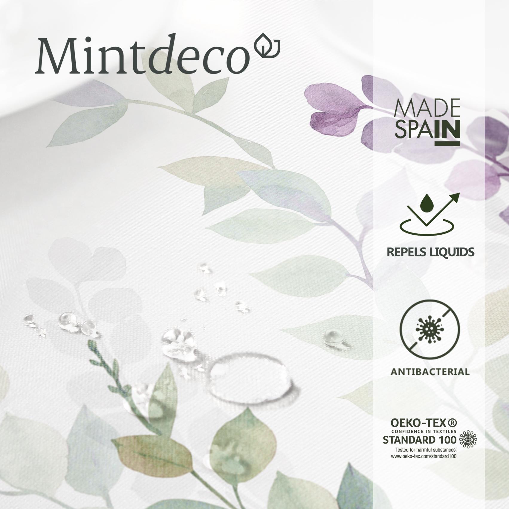 Nappe anti-taches BLOOM LAVANDE - coton mélangé