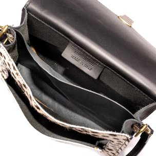 Arvier borsa a tracolla in pelle autentica stampata Cavallino.