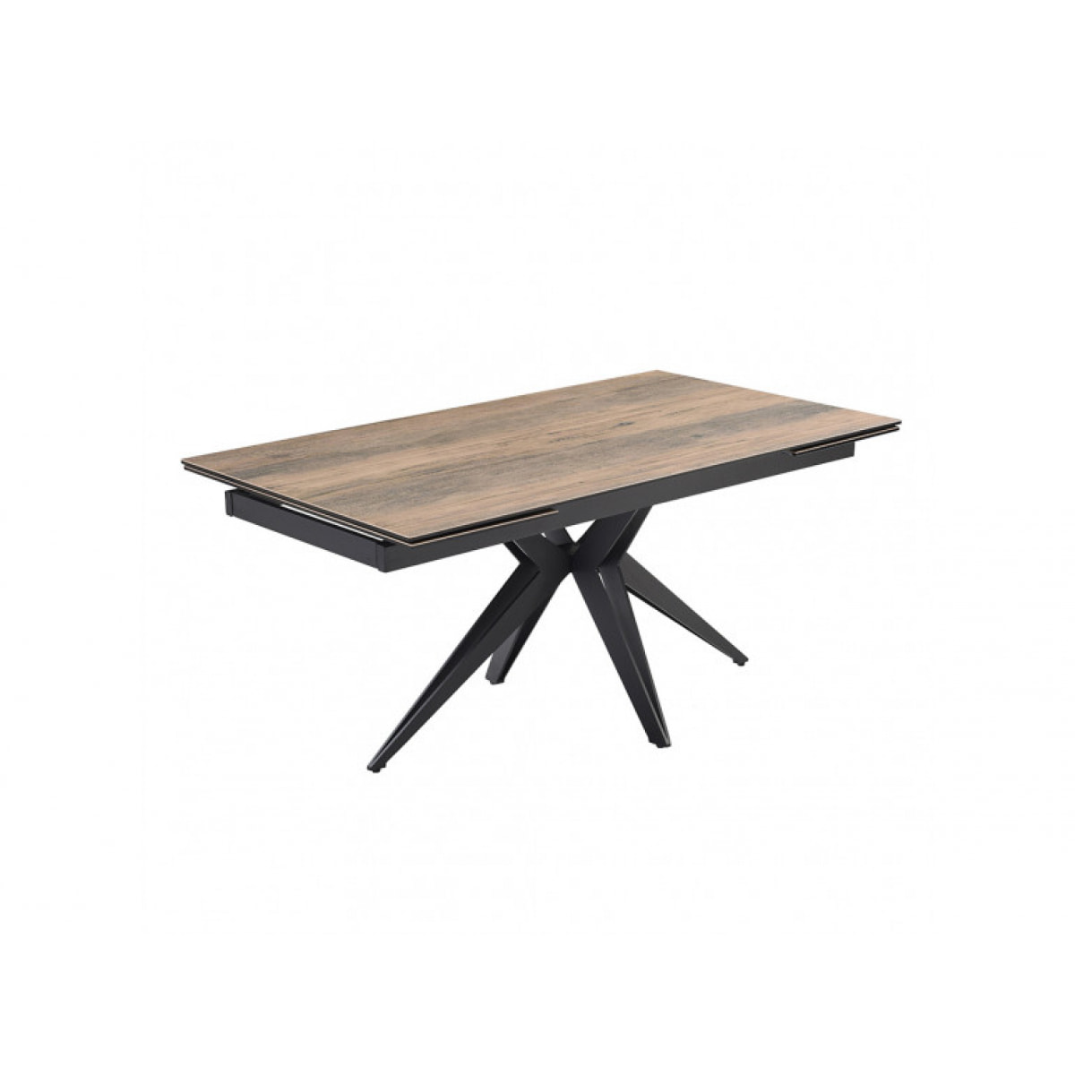 Table extensible en céramique finition bois L160/240cm - 9 piètements - UNIK