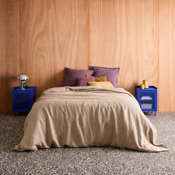 Table de chevet industrielle métal 1 porte (lot de 2) OHIO