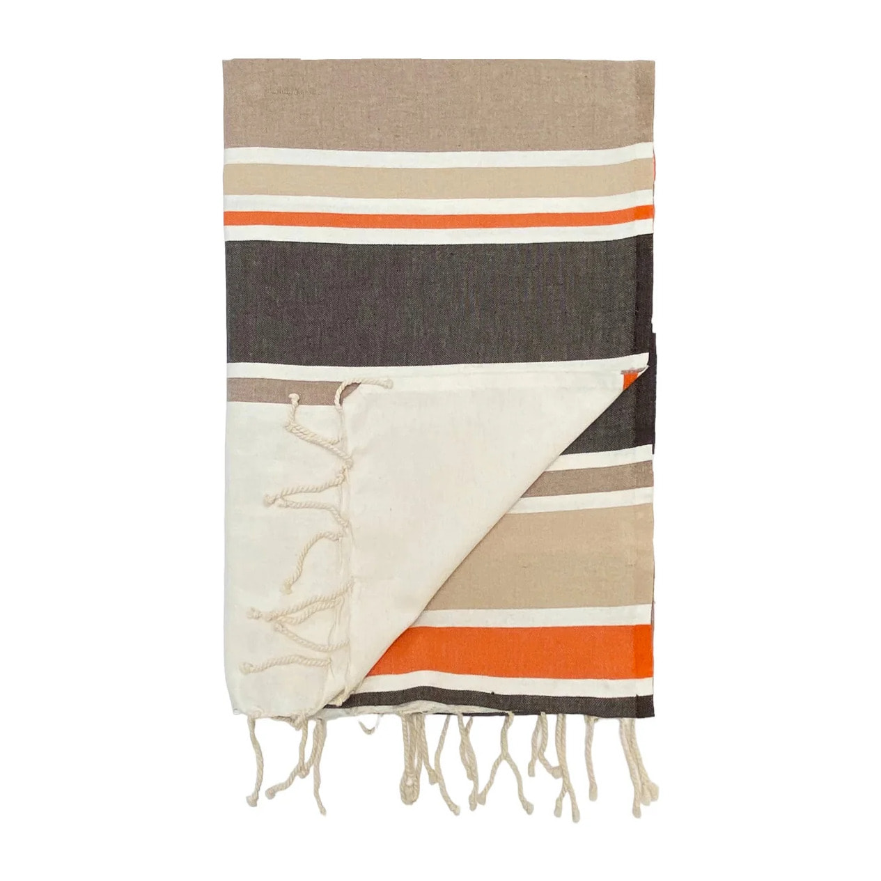 Fouta plate traditionnelle Marron 100x200 190g/m² - Helios Chocolat