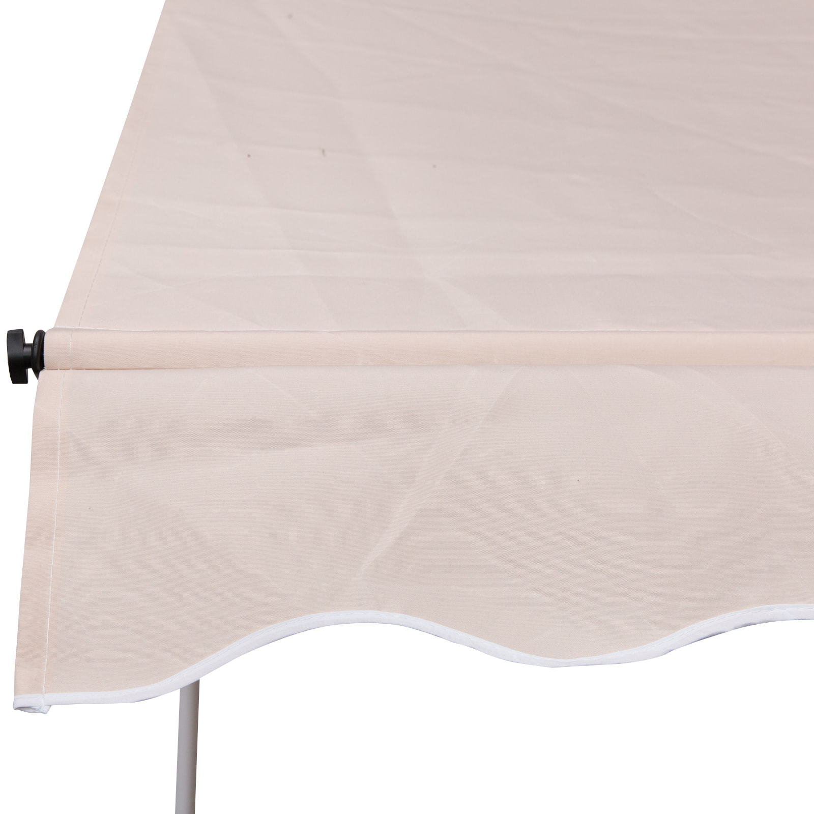 Toldo Manual Retráctil 200x150x170-280cm con Manivela para Terraza Balcón Beige