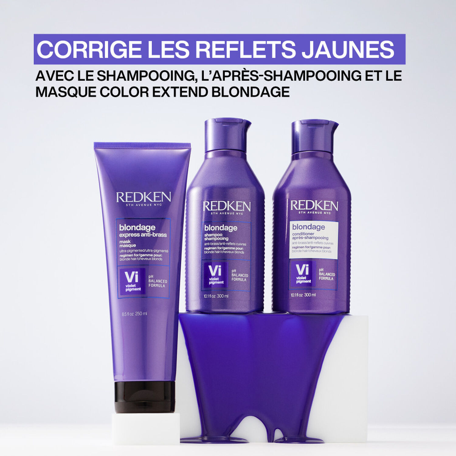 Blondage - Shampoing violet neutralisant pour cheveux blonds